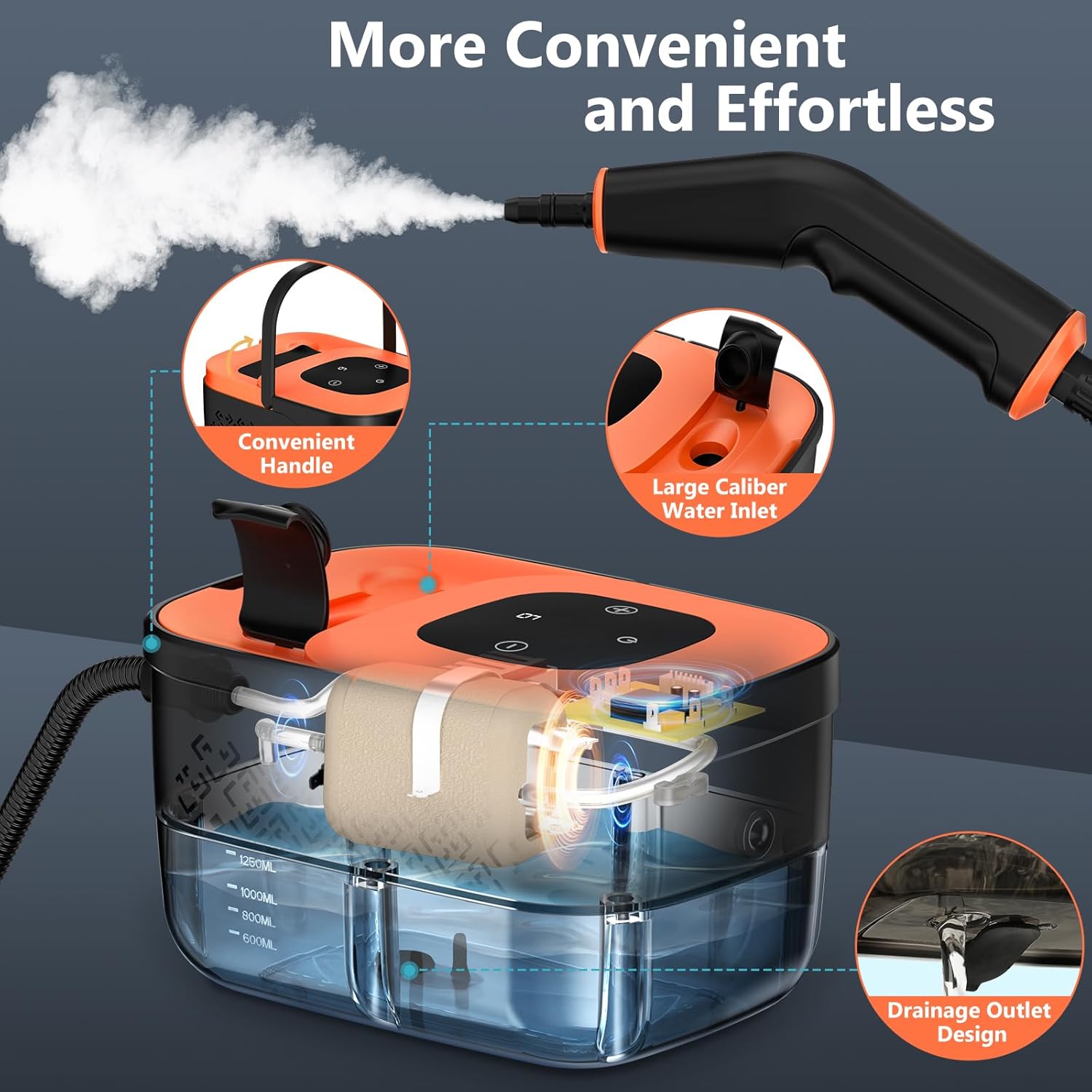 Portable Steamer for Cleaning with 16pcs Accessories